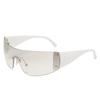 Gafas de Sol Europeas y Americanas Nuevas Y2K Estrella de Cinco Puntas de Una Pieza Sin Montura Futuristas Gafas de Sol Deportivas Transfronterizas para Mujer