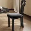 Chaveiro de Madeira Maciça Estilo Vintage Encosto de Cadeira Cadeira Luz de Luxo Cadeira de Jantar de Alta Qualidade Cadeira de Mesa para Casa Penteadeira Cadeira para Maquiagem