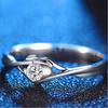 Versión coreana de anillo de compromiso con forma de corazón, anillo de diamantes, para mujer, directo de fábrica, chapado, joyería 925, anillo de pareja al por mayor