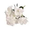 Nova rosa artificial de 9 cabeças com bordas encaracoladas, adereço de decoração de casamento, buquê de mão, flor de seda, atacado do fabricante