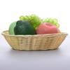 Cesta de almacenamiento de pan de ratán sintético, tejida a mano, de ratán sintético de PP, cesta tejida de frutas, cesta de frutas y verduras, cesta de pan