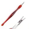 Ferramentas de unha atacado Empurrador de cutícula Grande Vermelho Garfo de cutícula da Coreia do Sul Pá de cutícula Faca de cutícula para borda da unha