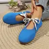 Artículo Caliente Transfronterizo 2026 Verano Nuevos Zapatos Planos Mary Jane para Mujer Moño Versátiles Cómodos Suela Suave Zapatos para Madre Modernos