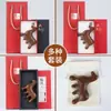Peine Masajeador Pequeño de Sándalo Natural con Exquisito Grabado de Caballo del Zodiaco, Set de Regalo con Caja y Logo para Masaje de Relajación de Meridianos y Puntos de Acupuntura