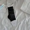 Calcetines Finos Sin Pies Youjiaxiu Primavera y Verano Calcetines de Pantorrilla Rayados de Burbujas Estilo Miu Calentadores de Piernas Estilo Ballet