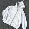 Jaqueta com Capuz e Zíper Cor Sólida Masculina Estilo Primavera e Outono Solta com Ombro Caído Cardigã Casual Top Versátil para Jovens