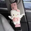 Almohadilla de Peluche para Cinturón de Seguridad de Coche Hello Kitty Estilo Infantil Cubierta de Correa Anti-Cuello de Dibujos Animados