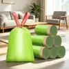 Bolsas de basura de artemisa estilo cordón, rollo grande para uso en la cocina del hogar, bolsas de plástico para residuos de cocina, frescas y estéticamente agradables, para limpieza y eliminación de residuos
