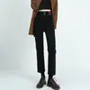 Pantalones de tubo pantalones rectos jeans casuales para mujer 2024 nuevos pequeños de cintura alta sueltos adelgazantes pantalones primavera y otoño