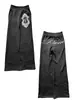 Calça Jogger Casual de Street Hip-Hop K-Pop Dança de Rua Europeia e Americana com Estampa Escura Moda de Rua Calças Longas Elásticas