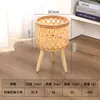 Soporte de Flores Tejido de Bambú, Maceta de Ratán, Decoración para Sala de Estar, Cesta de Flores Hueca de Madera, Juego de Macetas para Plantas Verdes de Balcón, Estilo Ins