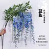 Flor de Glicina de Rama Larga Simulada de Gama Alta Decoración para Sala de Estar Interior Adornos Colgantes Arco de Boda Enredadera de Flores Colgante del Techo