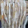 Accesorios para Joyería DIY Cuentas Espaciadoras Venta al por Mayor Trabajos con Cuentas Rectangular Piedra Imperial Ágata Roja Aventurina Tubo Redondo Cuentas Pulsera