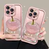 Cordón con Soporte de Manzana de Cristal Adecuado para Funda de Teléfono Móvil Apple 16Promax 13 Nicho Gama Alta 15 Silicona Mate