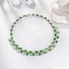 Diseño de Industrias Pesadas Europeas y Americanas Serie del Reino Secreto del Bosque Estilo Celebridad Microincrustado con Imitación de Diamante Completo Color Turmalina Verde Natural Collar Tesoro