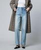 2026 Novo Modelo de Roupa Feminina para Todas as Estações, Tecido Texturizado de Luxo Leve, Jeans Reto da Moda Retro de Cintura Alta Emagrecedor e que Valoriza a Altura em Três Cores