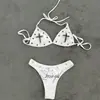 Ventas Directas de Fábrica Verano Europeo y Americano Nuevo Sexy Color Puro Transfronterizo Bikini Bikini Vacaciones en la Playa para Mujer Ins