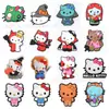 Nuevos Zapatos de Cueva de Halloween Decorativos Dibujos Animados Lindos Zapatos de Hello Kitty Hebilla de Zapato de Flor Especial Transfronterizo de Amazon Para en stock