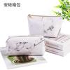 Bolsa de cosméticos con estampado de mármol transfronterizo, bolsa de almacenamiento portátil, juego de viaje de gran capacidad, venta directa de fábrica