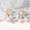 Brincos de Franja com Pérolas Artificiais de Design Irregular, Estilo ZA Transfronteiriço, Elegante, Simples, Nicho, Moda Feminina