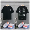 Transfronterizo. Diseño de Marca de Moda 26Ss Estampado de Letras de Herradura. Camisas Casuales de Manga Corta de Moda para Hombres, Mujeres y Parejas