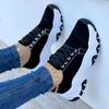 2023 verão europeu e americano novo redondo cabeça grossa fundo baixo sapatos casuais femininos comércio exterior plus size tênis com cadarço sapatos femininos de camada única