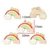 Pendente de Nuvem Arco-Íris de Liga Metálica com Gotejamento de Óleo Desenho Animado Fofo para Pulseira Colar Chaveiro Pingente de Bolsa DIY W775