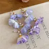 Pendientes de Flor de Cristal y Perla Estilo Resort, Diseño de Nicho, Dulces y de Moda, Ganchos Simples para Oreja, Pendientes con Ambiente Digno de Foto