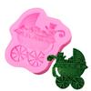 Molde de Silicona Oso Cochecito Fondant Horneado Decoración de Pastel Molde para Hornear