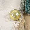 Bola de cristal transparente pintada a mano para Navidad, 6 cm, para árbol de Navidad, decoración para fiestas, regalos, tamaño ajustable.