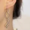 Estilo Coreano Linha Onda Nova Franja Fio de Orelha Longo de Alto Padrão Estilo Ins Nicho Elegante Joias Super Fadas para Mulheres