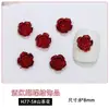 Nueva Joyería para Uñas con Lazo Rojo Angora al por Mayor Lazo de Cinta Rojo Vino Decoración de Uñas de Resina Camelia