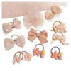 Gomas para el pelo de lazo para niños, lindas para niñas pequeñas, diademas que no dañan el cabello, alta elasticidad, gomas para el pelo duraderas, elásticos para el pelo