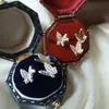 Anillo de Mariposa de Nuevo Estilo Juguetón Incrustado con Circonita Moda Femenina Street Photoclap Tendencia Lujo Ligero Versátil Joyería de Alta Gama
