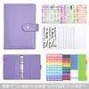 Caderno A6 de Folhas Soltas Mais Vendido no Exterior, Logo Personalizável, Capa Destacável de Folhas Soltas, Planejador de Orçamento em Dinheiro de Couro PU