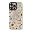 Funda de Teléfono Navideña Colorida con Fuegos Artificiales y Temática de Perros para iPhone 17 Pro Max, Apple 15, Niche 16, Diseño Simple