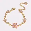 Bestseller transfronterizo: Pulsera linda y dulce estilo pastoral con diseños de corazón y flor, perfecta como regalo del Día de San Valentín para usar en capas