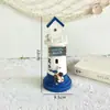 Faro de madera mediterráneo de 22 cm decoración del hogar casa de campo atalaya indicador de playa Torre artesanía creativa regalo