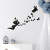 Anjo Dançando Espelho Adesivo de Parede Fada Flor Acrílico DIY Sala de Estar Sala de Jantar Adesivo Decorativo Nova Borboleta Flor