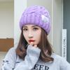 Estilo Celebridad de Internet Color Sólido Hilo Retorcido Gorro de Lana para Mujer Otoño e Invierno Estudiante Pareja de Moda Cálido Gorro Tejido Coreano Versátil