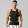 Colete de Corrida Transfronteiriço Personalizado Masculino Esportivo Sem Mangas Roupa Fitness Maratona Atletismo Secagem Rápida Roupa Estampa de Grupo de Corrida