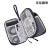 Bolsa de almacenamiento de cable de datos de doble capa para viajes transfronterizos, bolsa digital multifuncional, bolsa de almacenamiento, bolsa para pasaporte de viaje, venta directa de fábrica
