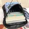 Linda mochila escolar estilo japonés con estampado, fresca, para estudiantes de secundaria y preparatoria, mochila de gran capacidad con lunares y bloques de color