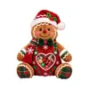 Boneca de Pelúcia em Formato de Árvore de Natal Bolsa para Lanches com Janela Transparente Decoração de Mesa Festiva