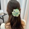 Pinza para el pelo de tela con flores artificiales, Pinza de pico de pato romántica, Accesorio artístico para el pelo de mariposa, Pinza para la raíz del pelo de primavera