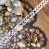 Em estoque Novo Lolita Bordado Solúvel Em Água Lace Leite Seda Único Lado Flor Onda Lace Lace Código De Barras