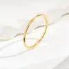 Anel Redondo de Aço Titânio Galvanizado de Alta Qualidade Japonês e Coreano Anel de Casal Anel de Aço Inoxidável de Nicho Não Desbota para Mulheres
