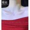 Colar Feminino Xigu D0709 Prata S925 com Letra Z e Diamante Estilo Frio Elegante de Alta Qualidade para o Dia a Dia