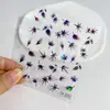 Estilo Ins Pegatinas para Uñas 5D en Relieve Caricatura Graffiti Flores Estéreo Moño Estilo Francés Pegatinas Navideñas para Uñas