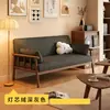 Sofá de tela pequeño para apartamento para vivienda de alquiler, sala de estar, dormitorio, sofá de madera maciza, sofá de un asiento, sofá de balcón